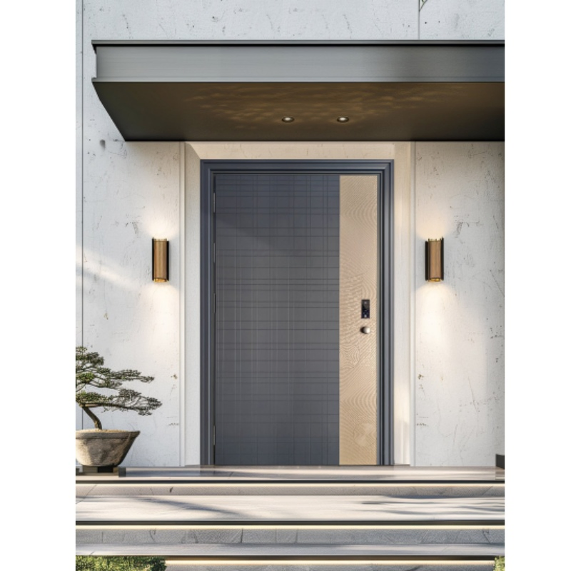 Factory Wholesale High End Luxury Entrance Door for Villa House Security Metal Aluminum Carving Stainless Steel Door