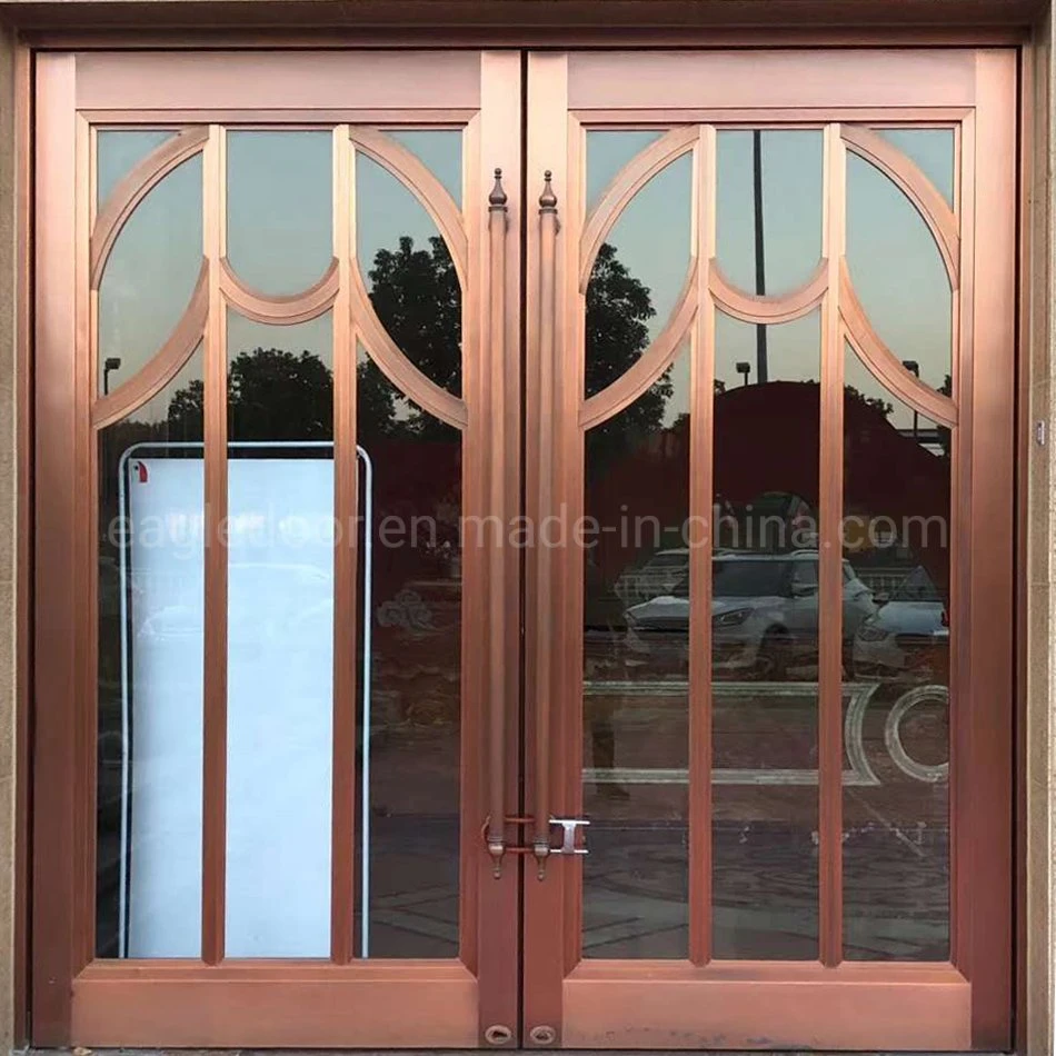 Africa Swing Open Style and Exterior Position Copper Entry Doors Main Entrance House Door Design