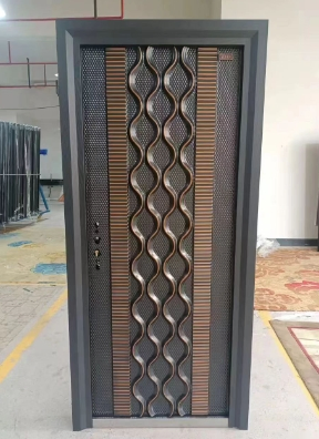Custom Personal Luxury Style Exterior Doors for Houses with The Frame Security Steel Door Copper Single Entry Door