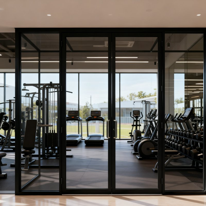 Sound Insulated Aluminum Doors for Office and Studio