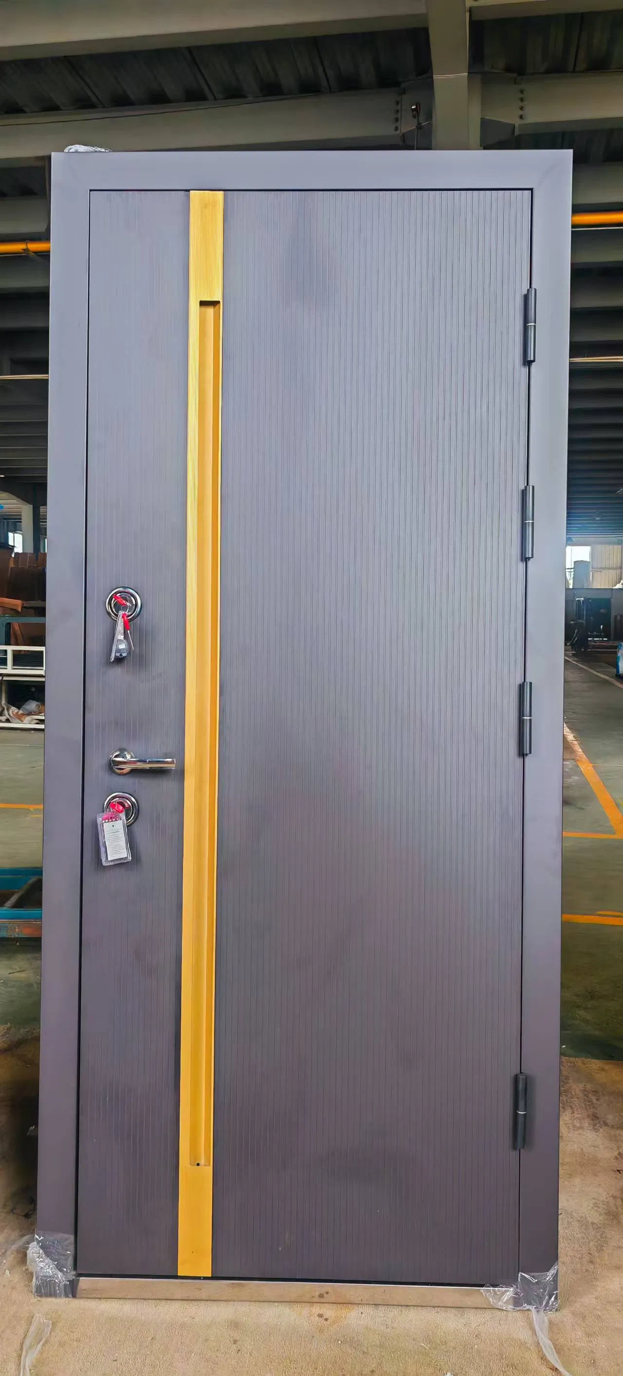 Supplier Cast Copper Steel Door Metal Front Door Design Exterior Safety Galvanized Steel Modern Front Entry Steel Door