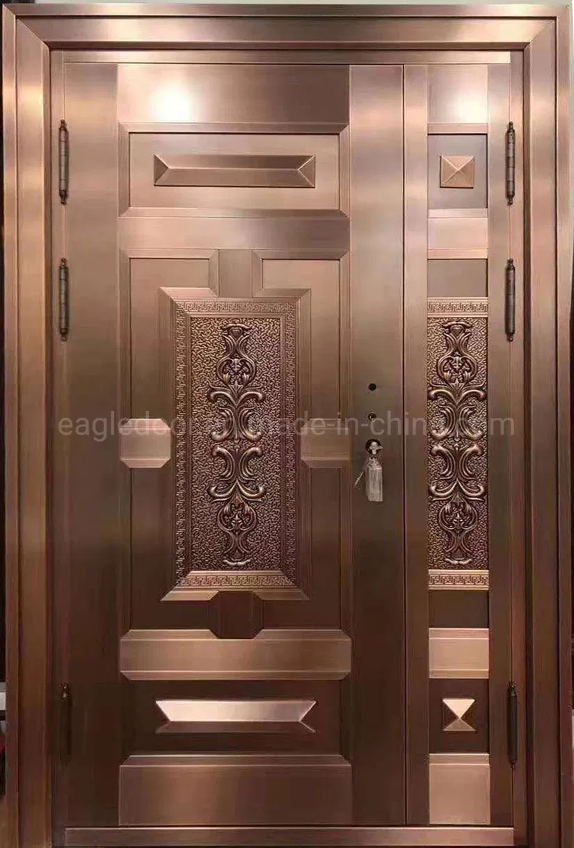 Swing Open Style and Exterior Position Copper Entry Doors Main Entrance House Door Design