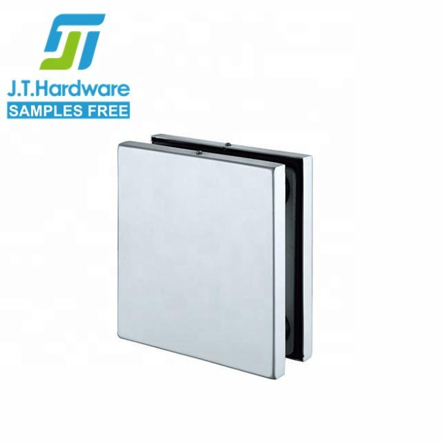 Heavy Duty Stainless Steel Frameless Door Square Sidelite Connector Glass Patch Fitting