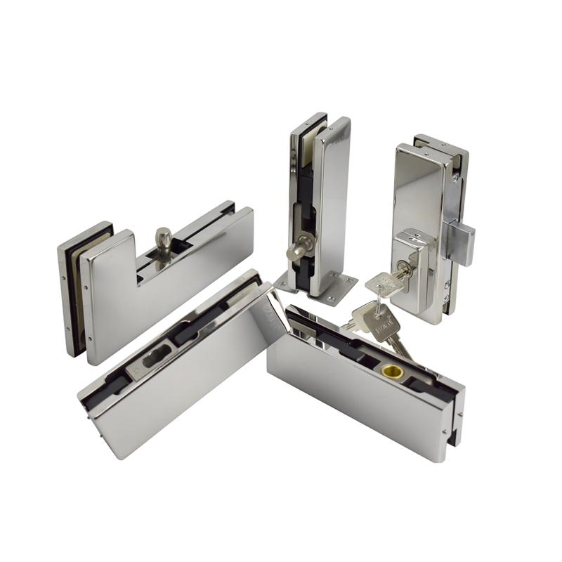 High Quality Stainless Steel Frameless Glass Door Patch Lock Fittings