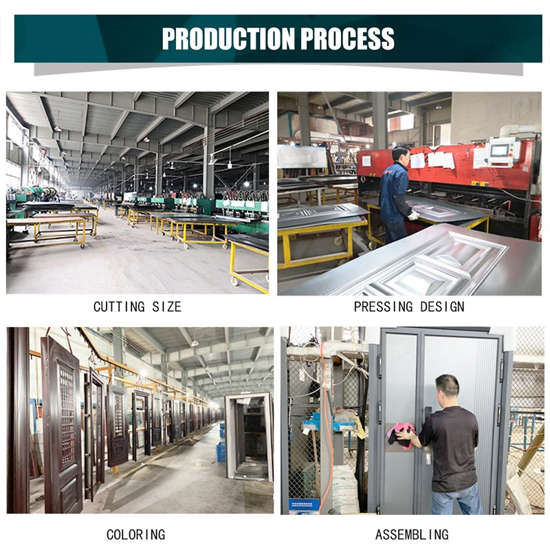 Stainless Steel Frameless Glass Double Entry Home Bullet Proof Exterior Main Door Design Room Security for House Villa