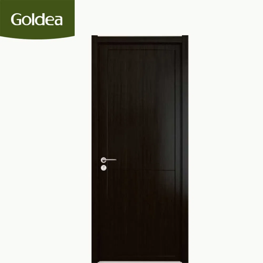 Solid Wood MDF PVC Laminated Water Proof Wooden Bathroom Sliding Flush WPC New Design Glass Interior Swing Plywood Door for Kitchen