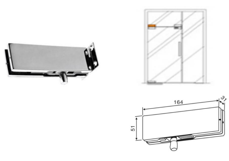 Manufacturer Glass Door Clamp Tempered Glass Door Accessories Patch Fitting Lock Frameless Glass Patch Fitting