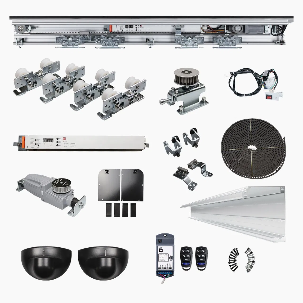 150kg Hh130 Automatic Sliding Doors Commercial Frameless Motor Automatic Sensor Glass Sliding Doors with Accessories Optional