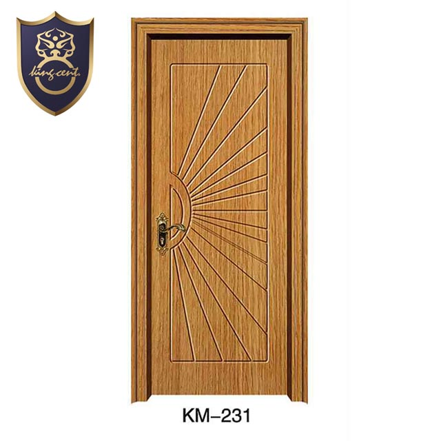 Stylish PVC Coated MDF Laminated Wood Doors for Interiors