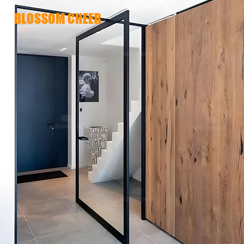 Premium Aluminum Pivot Doors with Glass for Modern Spaces