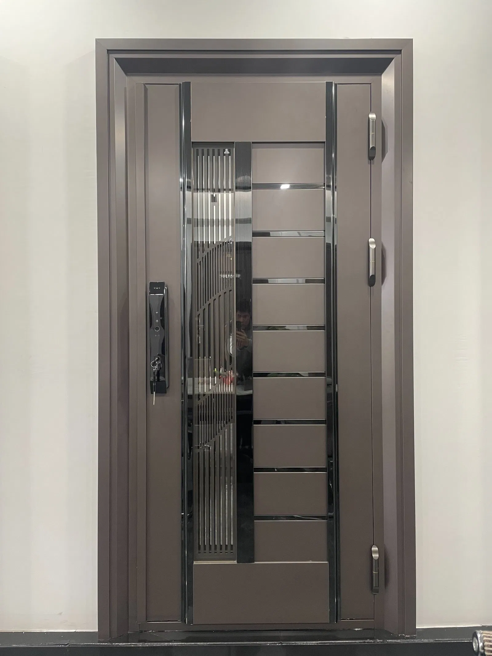 High-Security Stainless Steel Security Entry Door with Multi-Point Locking System