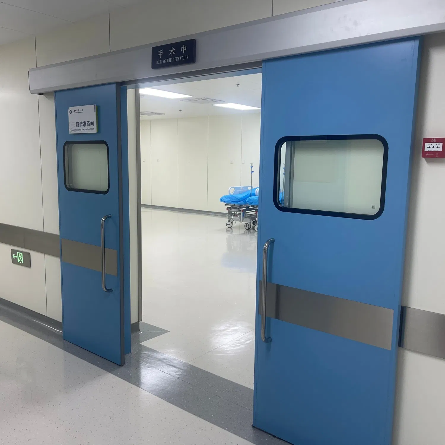 Pharmacy Transparent Visual Aluminum Frame Automatic Sliding Glass Door with Anti-Collision Design