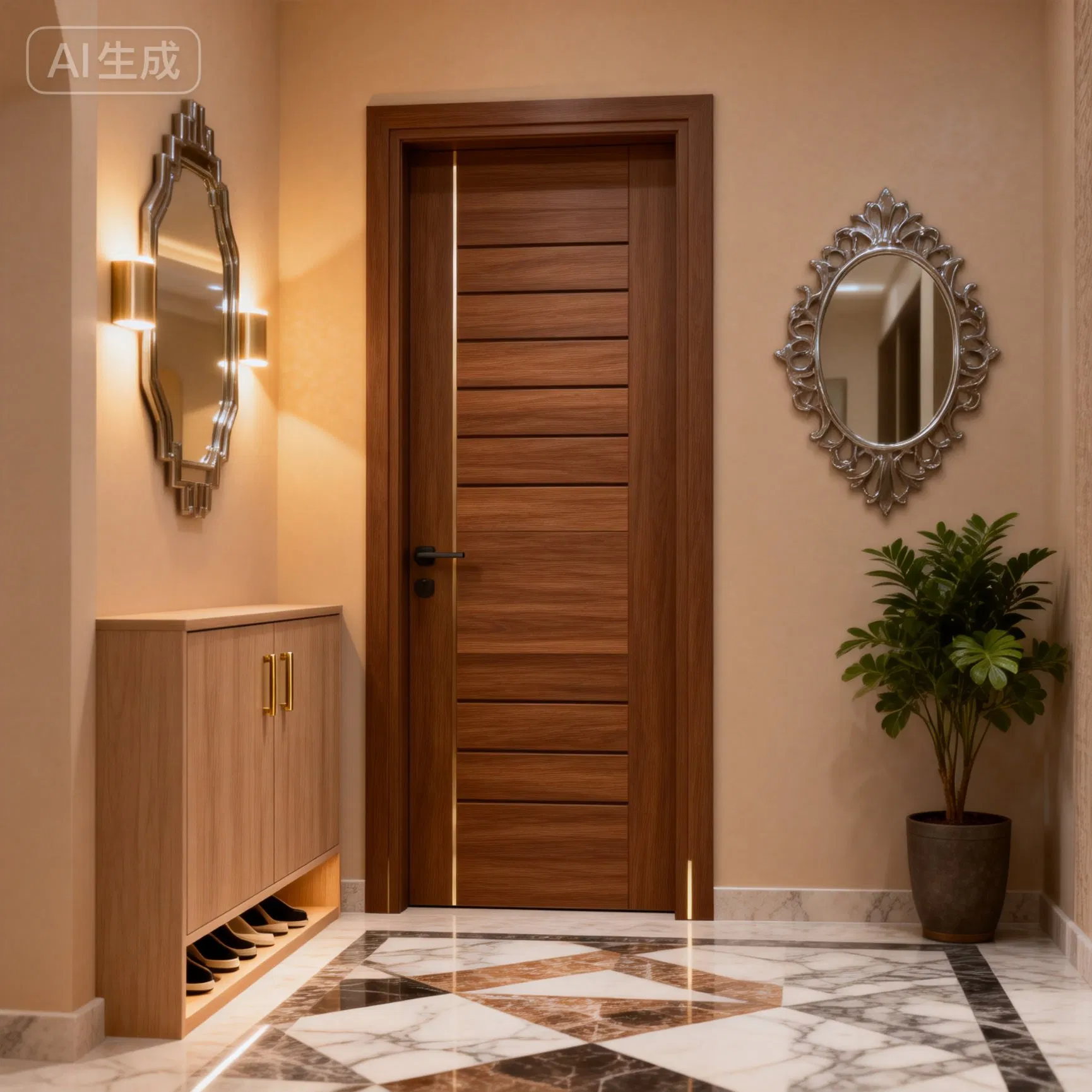 Customized Interior Wooden Assembly Door Laminated Flush MDF PVC WPC Door USA Market