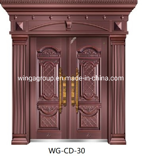 Africa Strong Copper Front Entry Double Security Steel Door Wg-CD-06