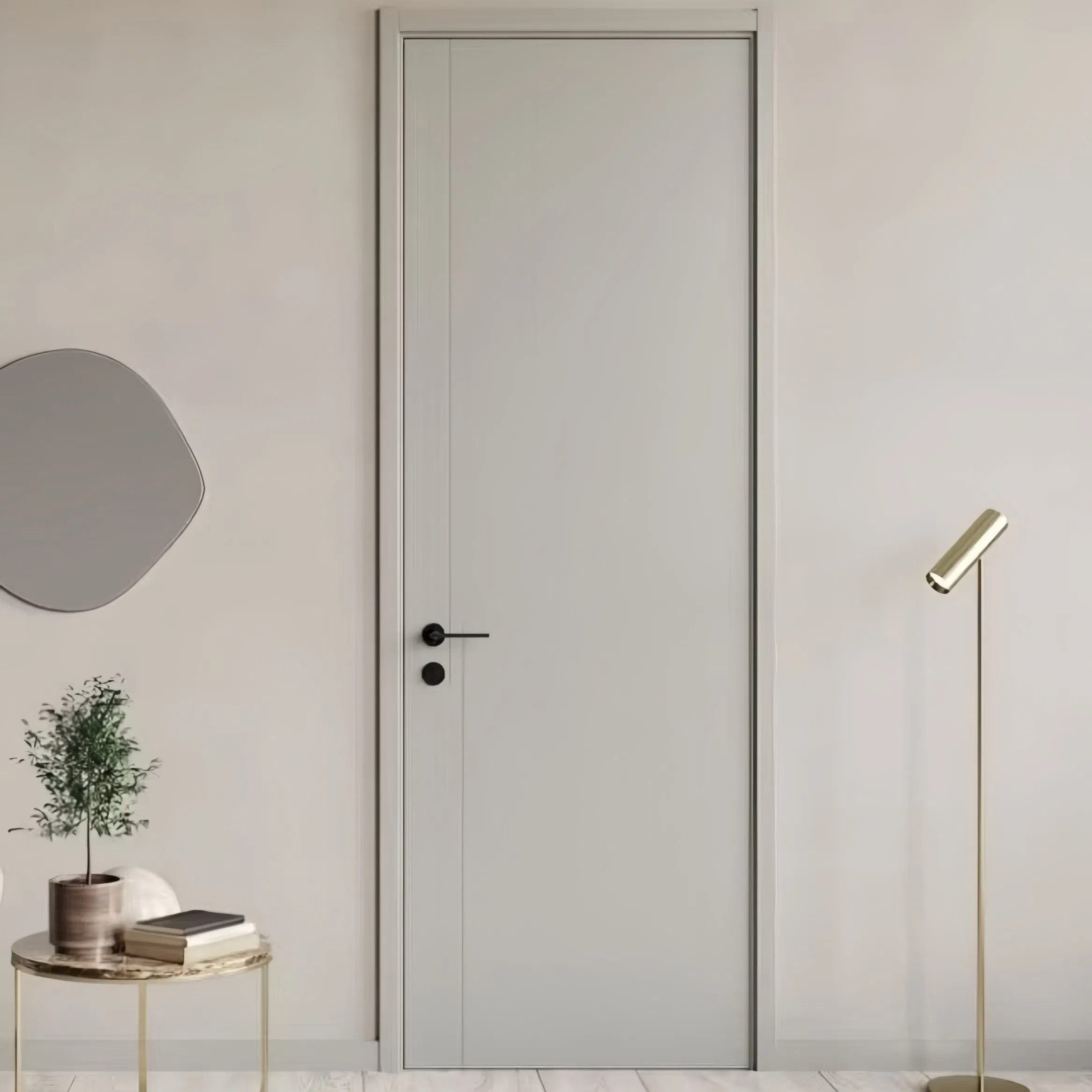 Factory Wholesale Price Internal Acoustic Wooden Door Laminated MDF/PVC Wood Entry Room Door for Apartment, Hotel, Hospital, School