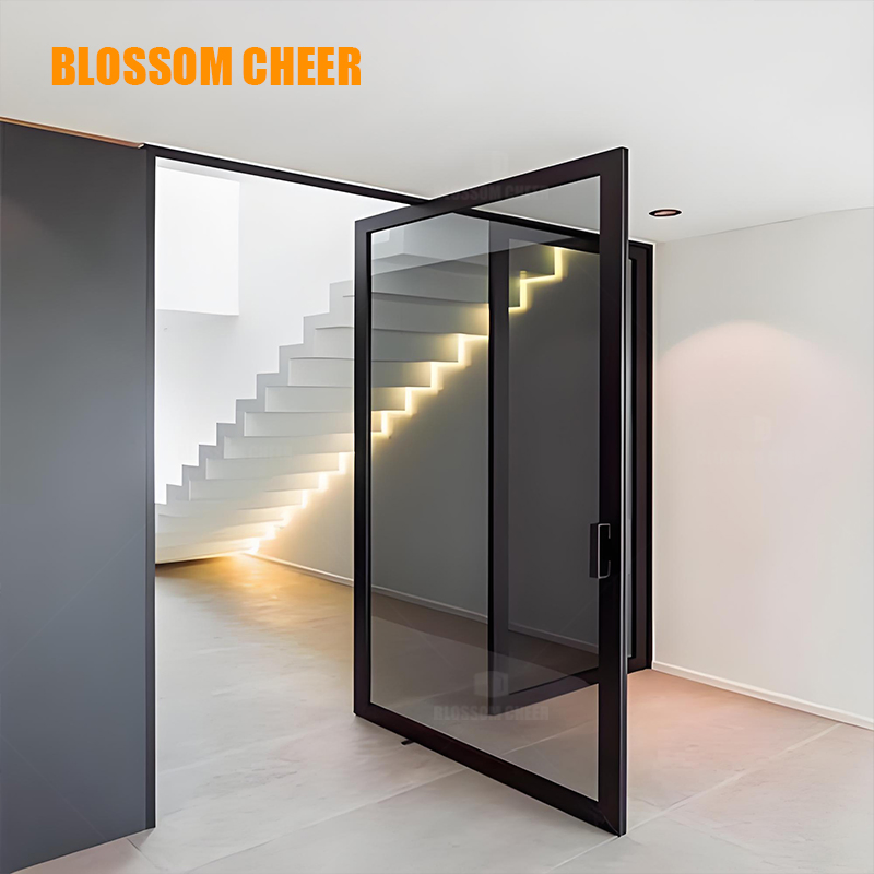Premium Aluminum Pivot Doors with Glass for Modern Spaces