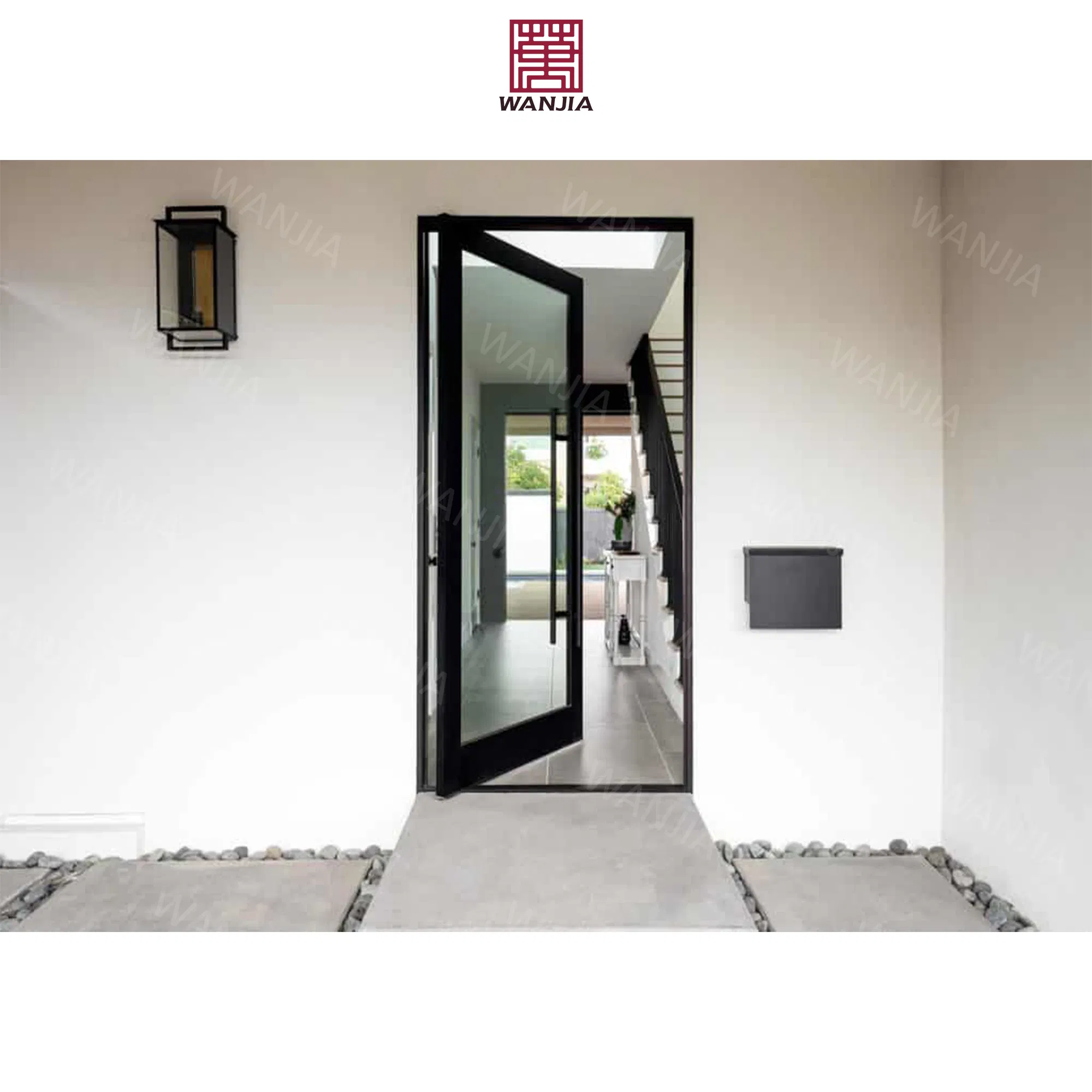 Integrity Supplier Exterior Entrance Pivot Front Door Aluminum Glass Entry Spring Door