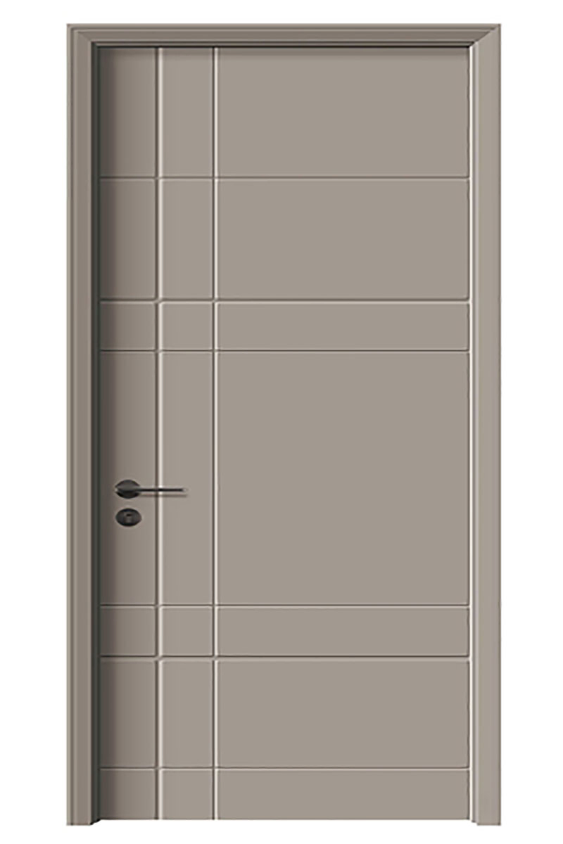 China Hotel Door Melamine Composite Wood Grain Indoor Fiber Doors Simple Flat Door Interior Wooden Swing Solid Door