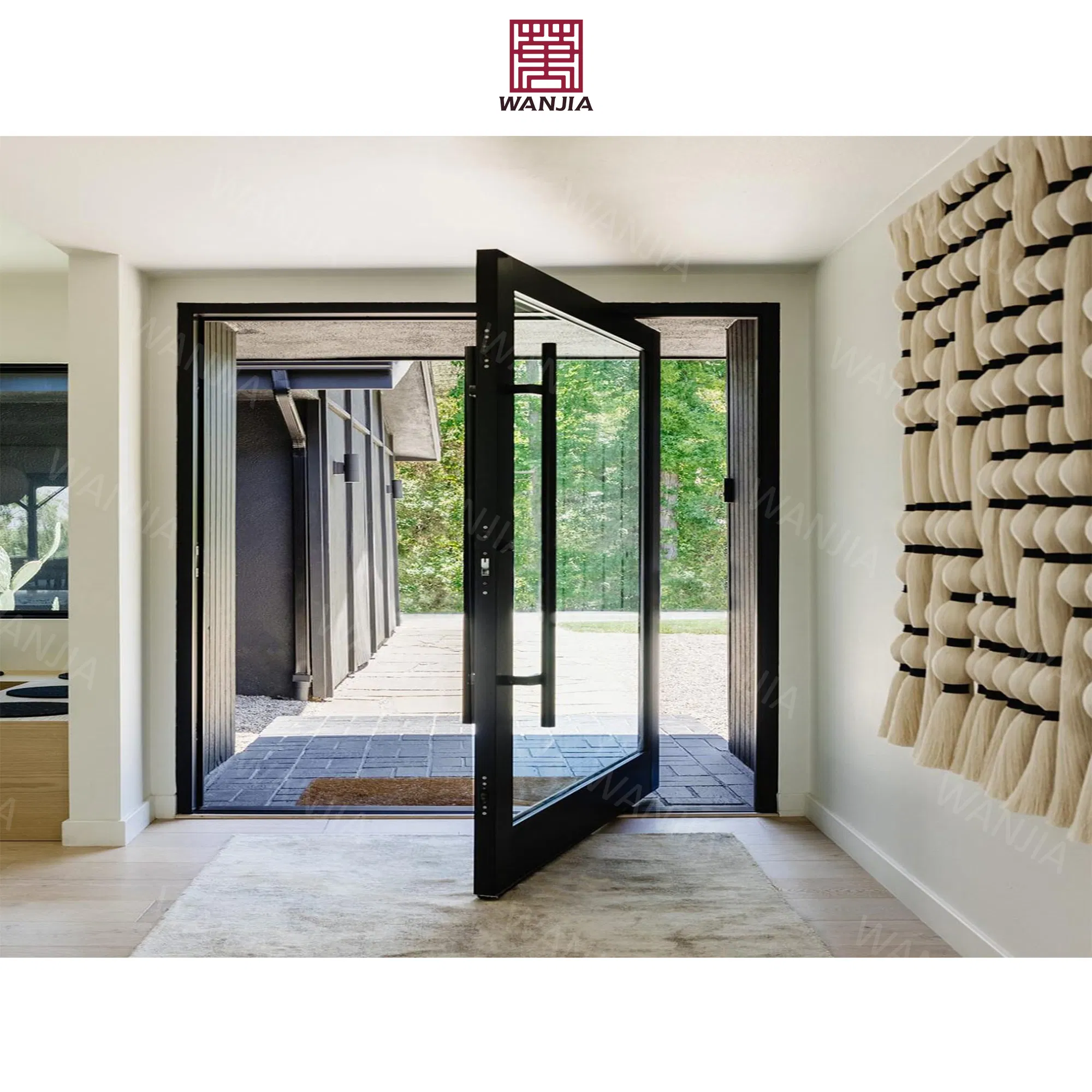 Integrity Supplier Exterior Entrance Pivot Front Door Aluminum Glass Entry Spring Door