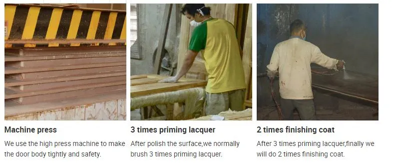 Interior Security PVC Laminated MDF Door Structure