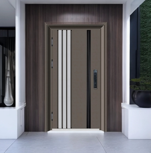 Modern Luxury Design Stainless Steel Door Anti-Theft Security Entrance Villa Front Door Centre Door