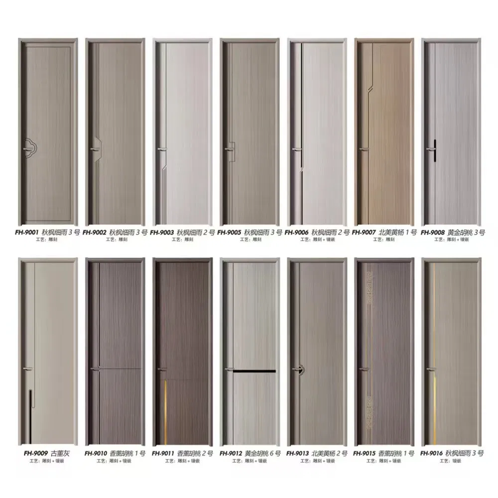 Professional Unpainted Design Interior Wooden Doors Eco-Friendly Soild Wood Door Others Melamine Door