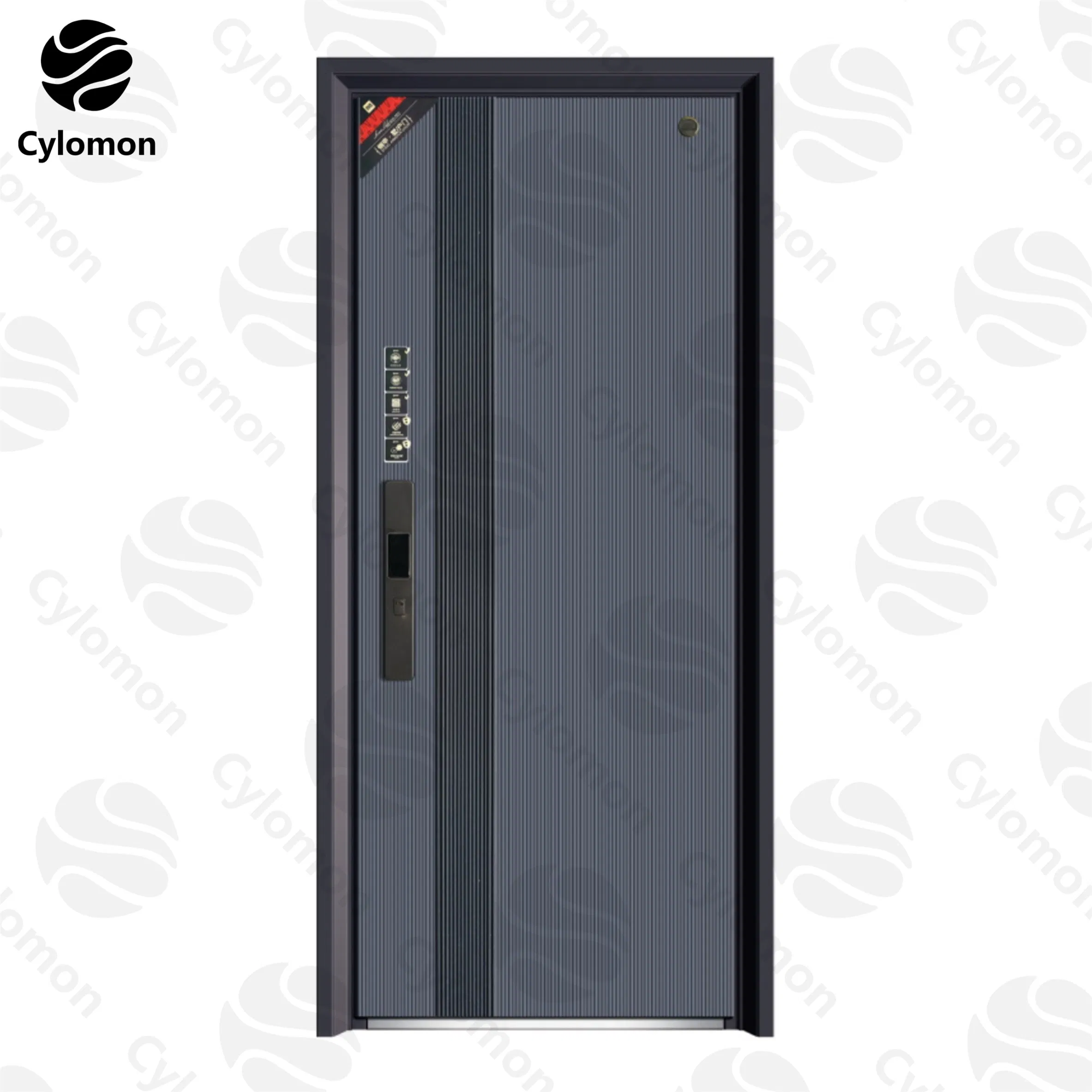 10cm Customized Exterior Entrance Entry Metal Stainless Steel Security Front Double Single Guangdong Solid and Flat Turkey Modern Wrought Iron Door for Sale