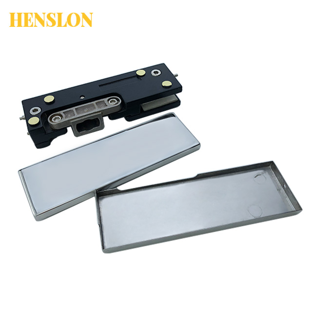 Office Stainless Steel Frameless Tempered Glass Door Pivot Patch Fitting Hydraulic Clamp