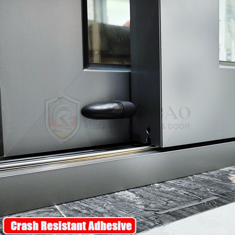 Automatic Aluminum Glass with Screen Double Glass Patio Frameless Sliding Door