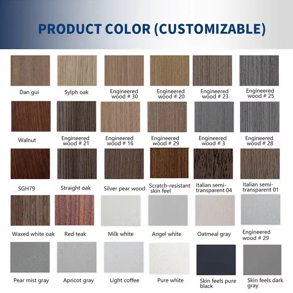 Modern Design Hotel Door Skin Waterproof Melamine Finish MDF Wood Formaldehyde-Free Bathroom &amp; Living Room Interior Wooden Doors