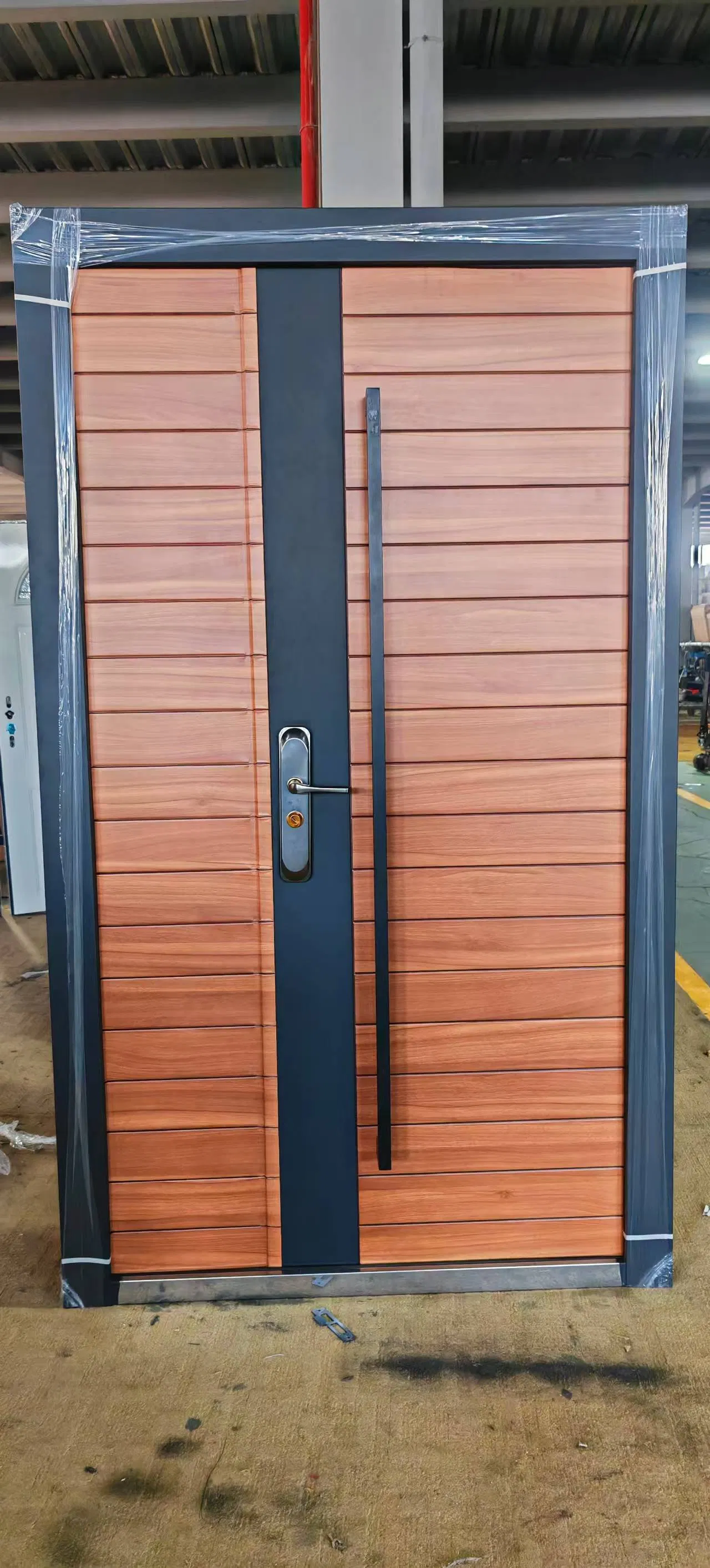 Supplier Cast Copper Steel Door Metal Front Door Design Exterior Safety Galvanized Steel Modern Front Entry Steel Door