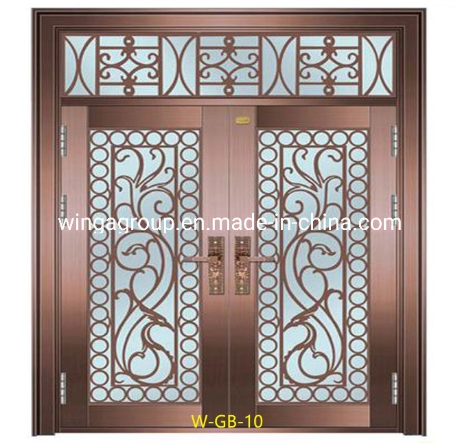 Africa Strong Copper Front Entry Double Security Steel Door Wg-CD-06