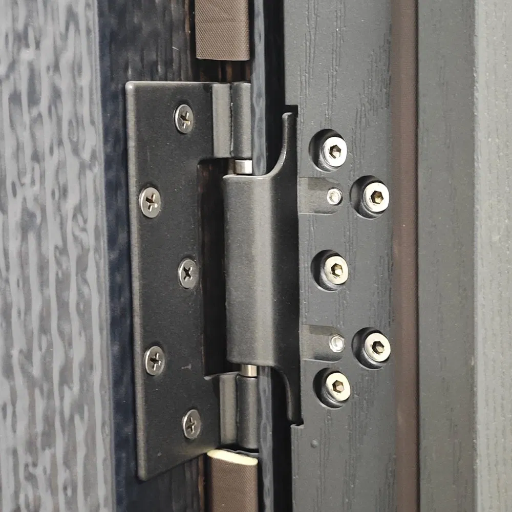 Luxury Entry Door Modern Wrought Iron Construction with Handcrafted Copper Patina