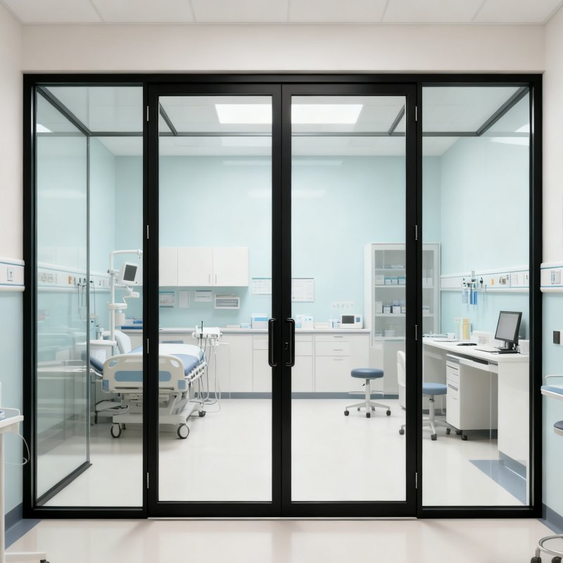 Sound Insulated Aluminum Doors for Office and Studio