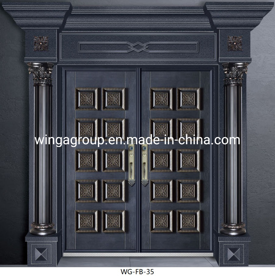 Classical Aluminum Copper Metal Iron Steel Security Entry Door