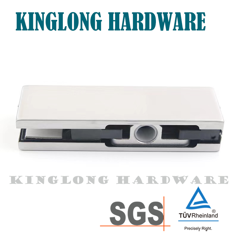 Stainless Steel Glass Door Hardware Frameless Door Hinge Patch Fitting Top Clamps