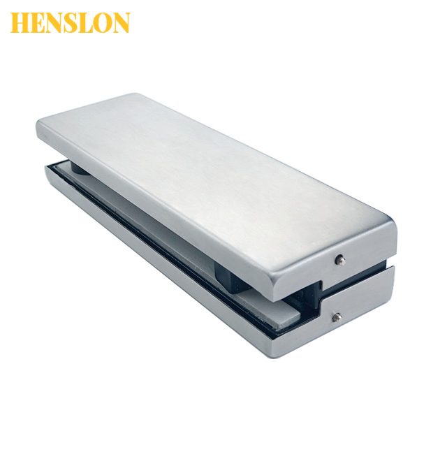Office Stainless Steel Frameless Tempered Glass Door Pivot Patch Fitting Hydraulic Clamp