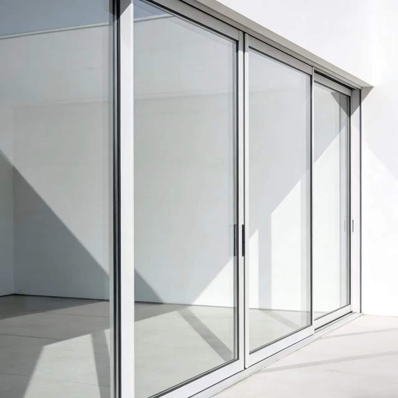 Custormized Thermal Insulated Aluminium Folding Ghost 3-Track Interior Aluminum Sliding Door with Double Glass Automatic System