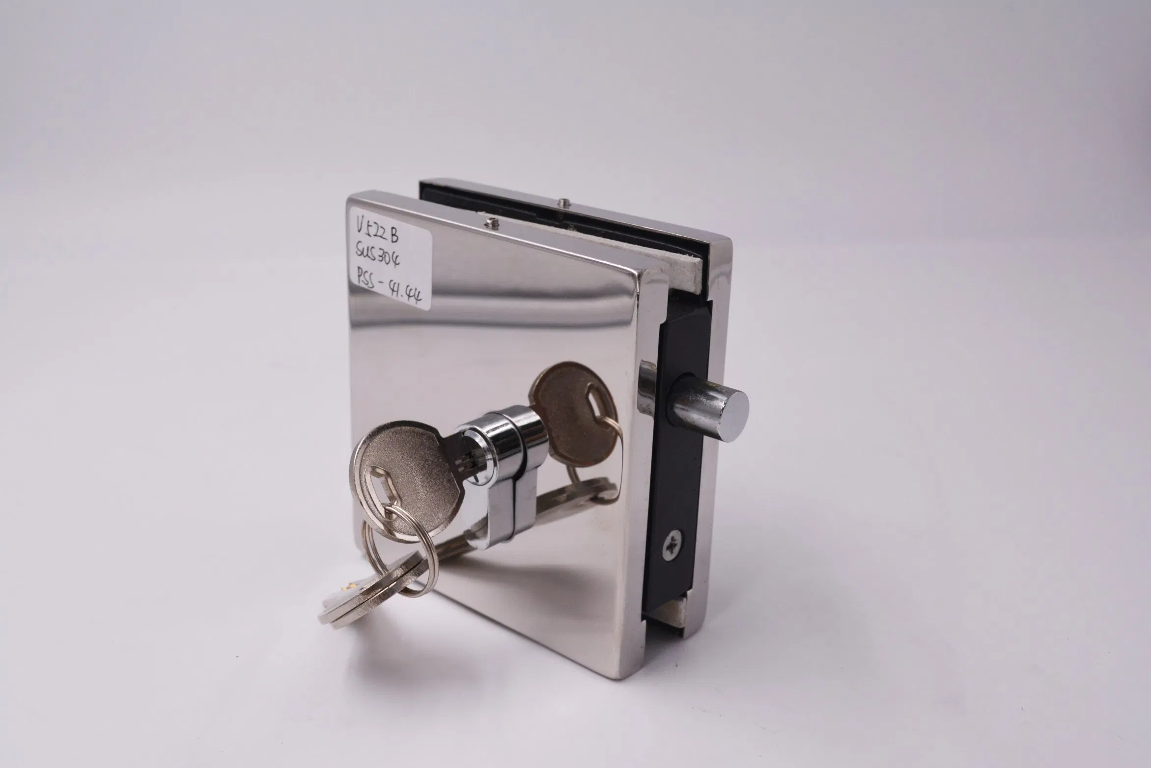 Keyi Metal V-522b Stainless Steel 304 Frameless Glass Door Patch Fitting Square Glass Lock