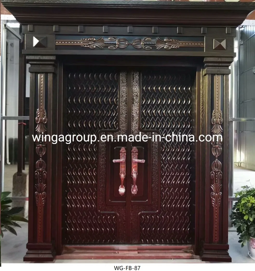 Classical Aluminum Copper Metal Iron Steel Security Entry Door