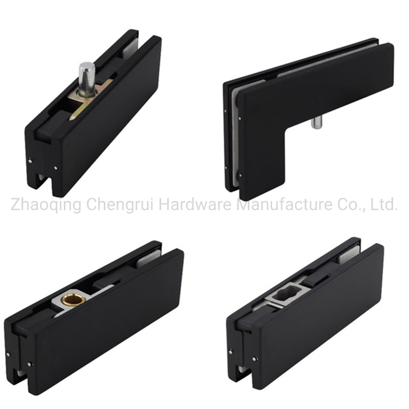 Matt Black Frameless Glass Door Patch Lock Fittings