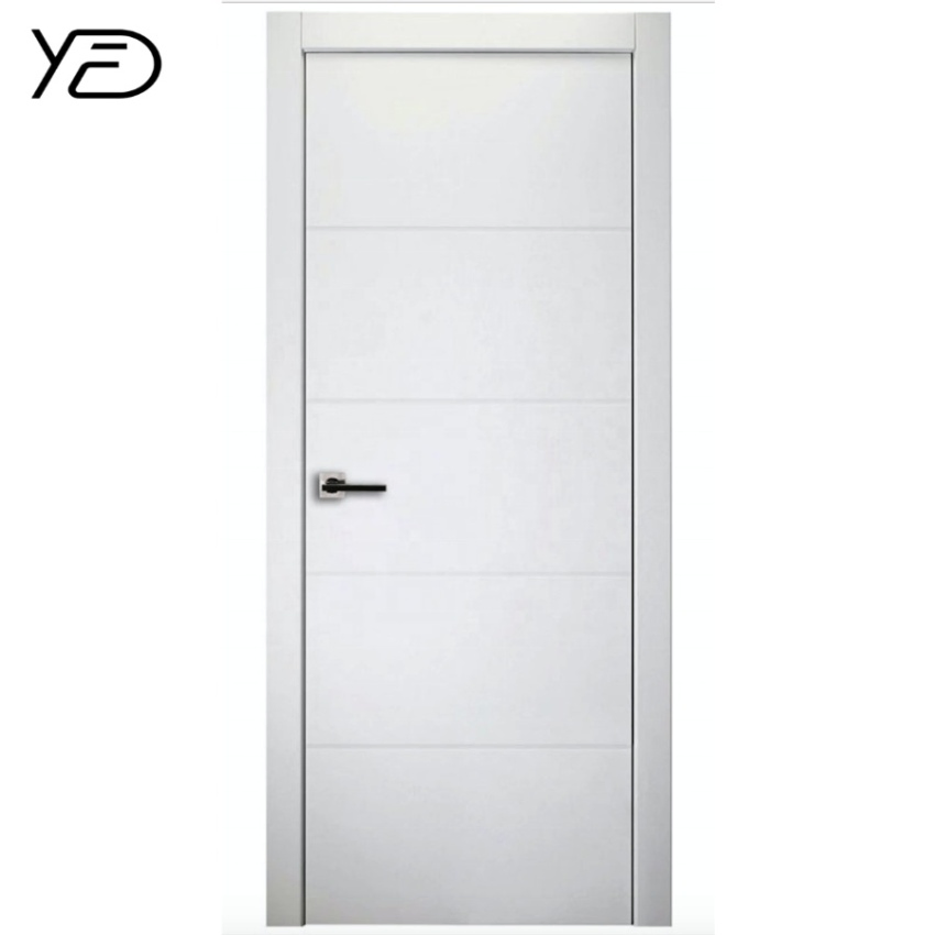 Latest Design Wood Door Carved PVC HDF MDF Veneer Waterproof Simple Designs Laminated Doors and Frames for Home Office School