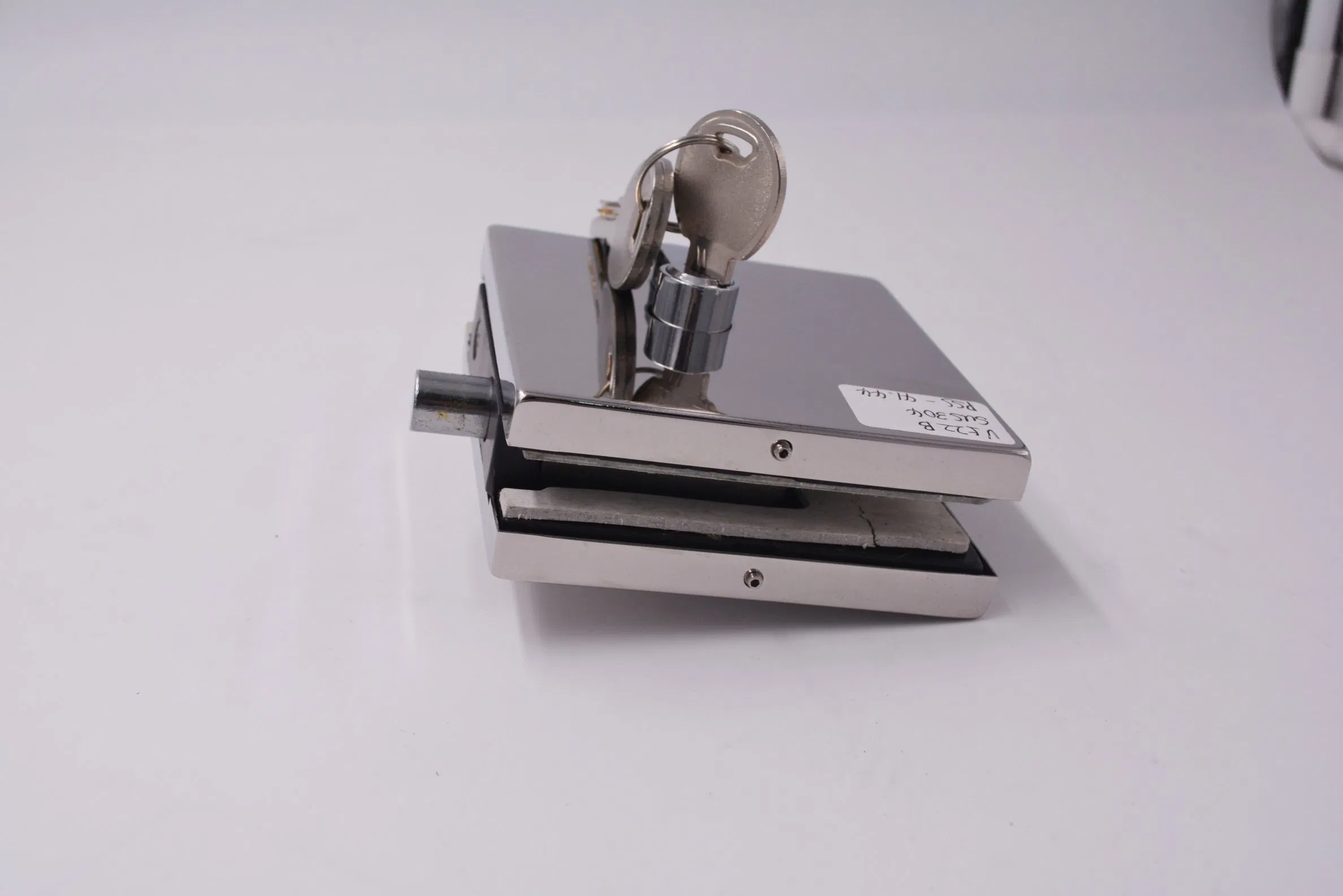 Keyi Metal V-522b Stainless Steel 304 Frameless Glass Door Patch Fitting Square Glass Lock