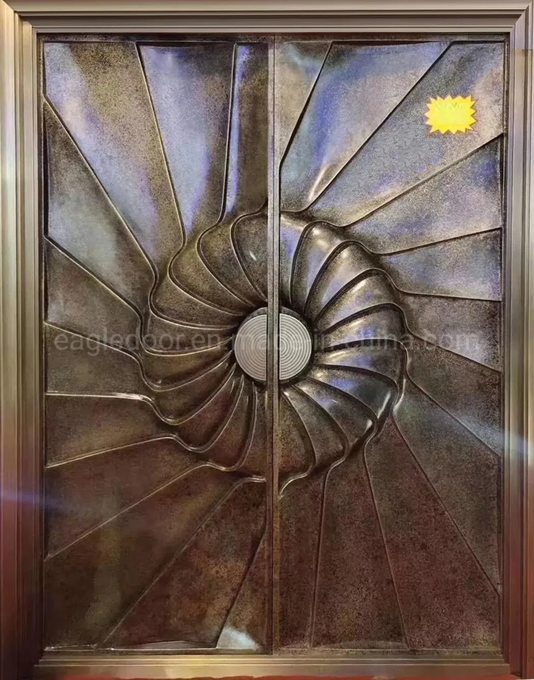 Swing Open Style and Exterior Position Copper Entry Doors Main Entrance House Door Design