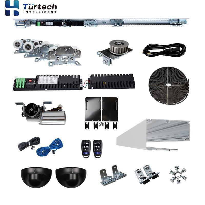 150kg Xc90 Commercial 24V Motor Frameless Remote Control Single Side Automatic Electric Glass Sliding Sensor Doors for Shopping Mall/Office