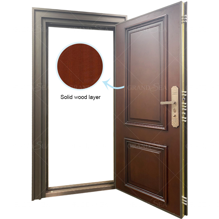 Luxury Villa Modern Double Entry Explosion-Proof Blast Cast Aluminum Steel Security Door