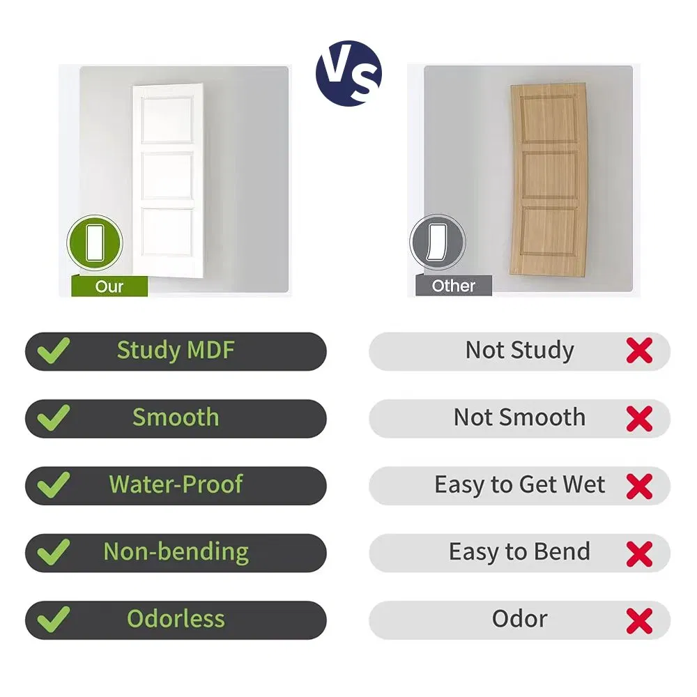 Professional Unpainted Design Interior Wooden Doors Eco-Friendly Soild Wood Door Others Melamine Door