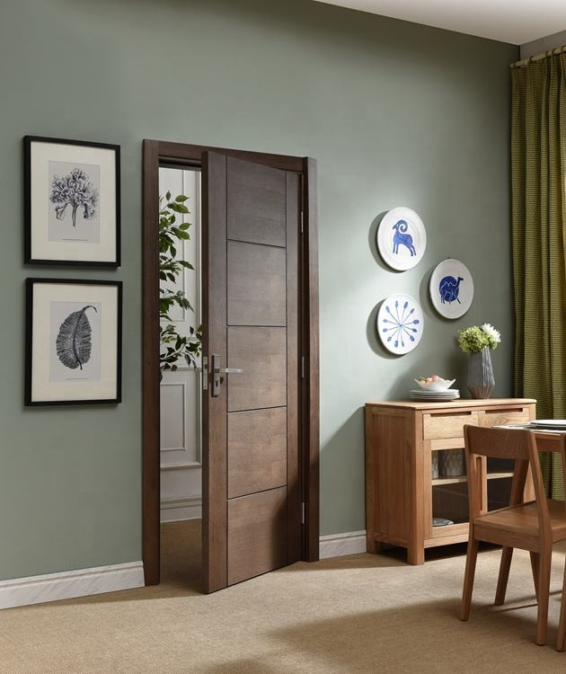 Modern Latest Design Wooden Melamine Hotel Door Interior Room Door