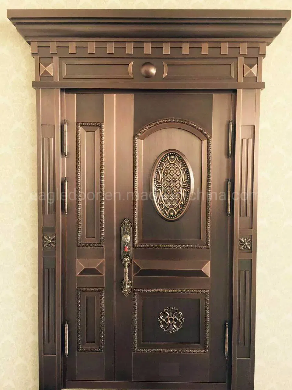 Asia Exterior Position Copper Entry Doors Main Entrance House Door Design