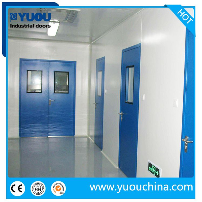 GMP 304 Stainless Metal Iron Galvanized Steel Hygiene Clean Room Flush Swing Entry Fire Security Doors for Interior/Food/Hospital/Pharmaceutical/Laboratory